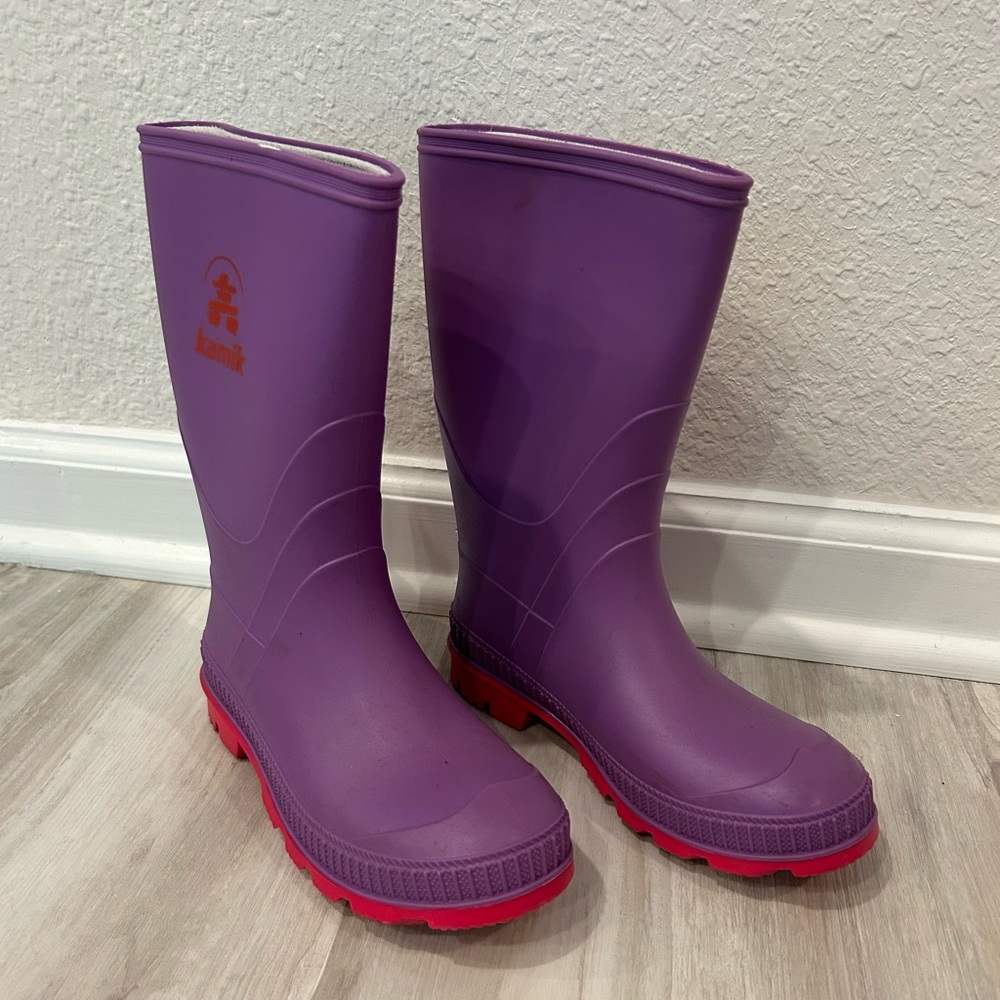 Kamik Kids Purple and Red Rain Boots